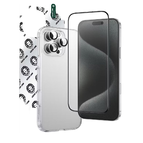 Green Lion 4 In 1 Defender Pack iPhone 16 Pro Max - Clear