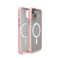 Levelo Magsafe Kayo Matte Back Case For iPhone 14 Plus - Matte Clear/Pink