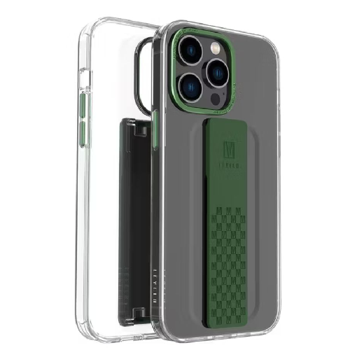 Levelo Graphia iPhone 14 Pro Max IMD Clear Case - Green