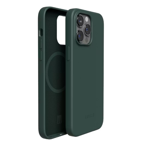 Levelo Iris Magsafe Liquid Silicone Case For iPhone 14 Pro Max - Dark Green