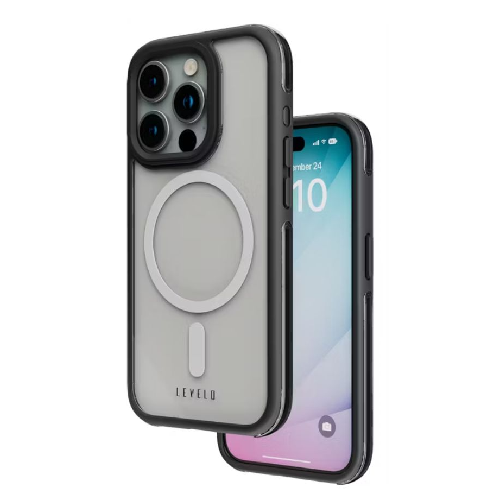 Levelo Nuru Case for iPhone 15 Pro-Black