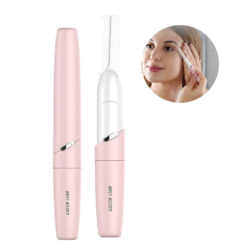 Eyebrow Hair Trimmer – Precision Facial Hair Trimmer Green Lion Pink