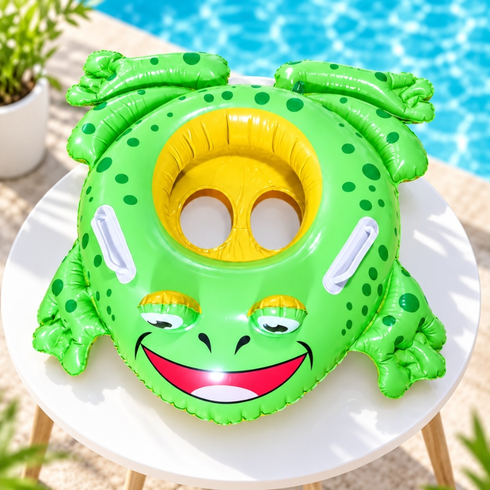 Inflatable Frog-Shaped Baby Swimming Float