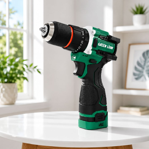 Green Lion GD-15 Pro Drive Cordless Hammer Drill with 3.0Ah Battery - Green