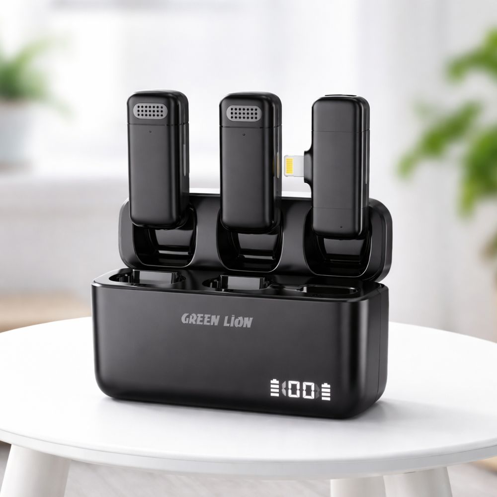 Green Lion Duo Cast Wireless Lightning Microphone - Black