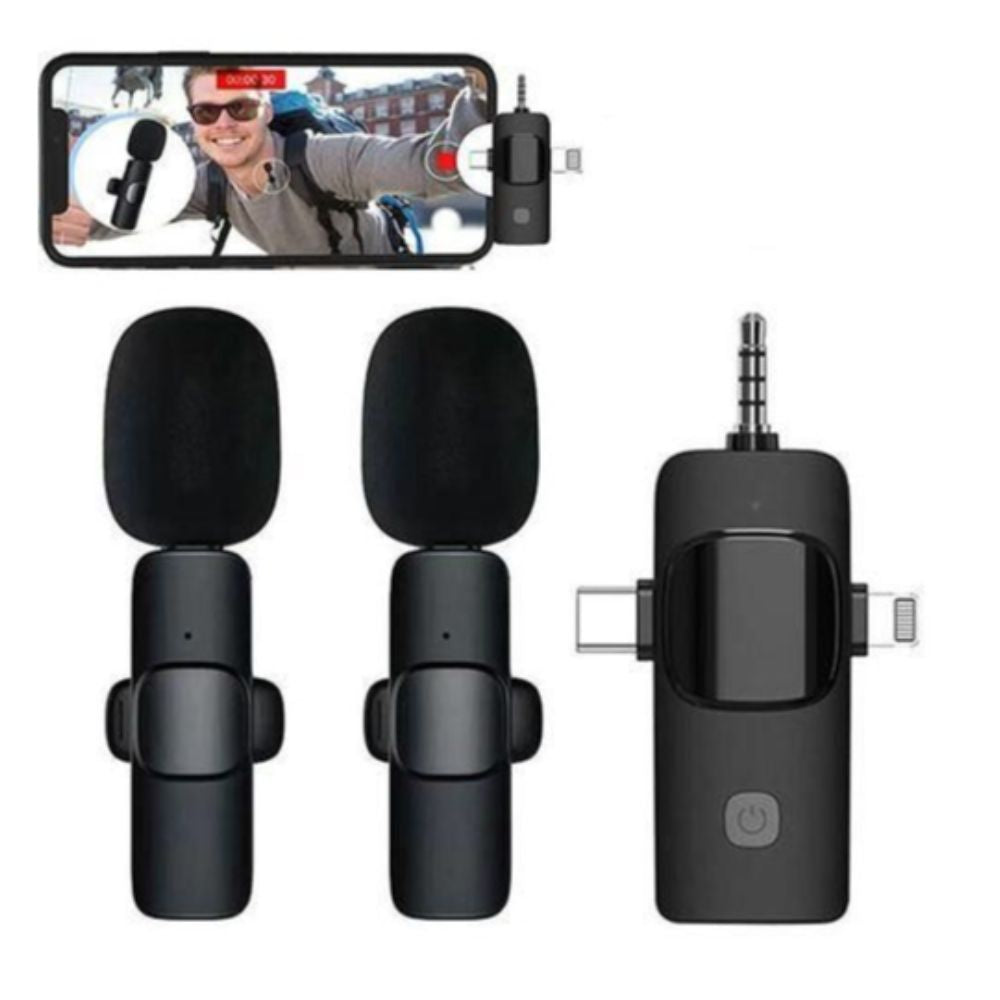 Gndctwmictcbk Green Lion Duo Cast Wireless Type-c Microphone - Black