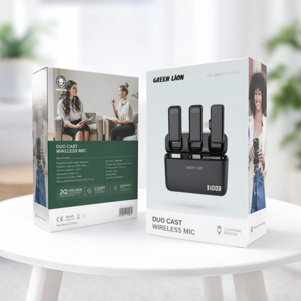 Green Lion Duo Cast Wireless Lightning Microphone - Black