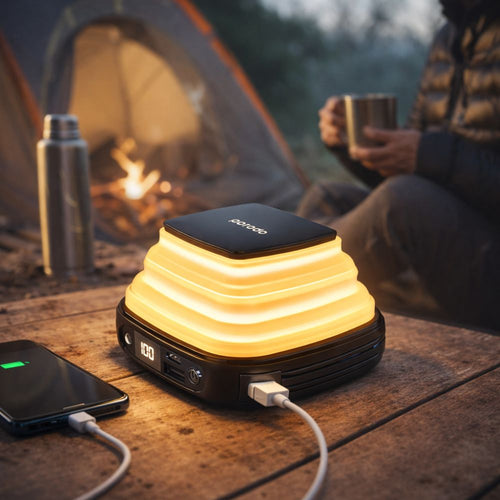 10000mAh Power Bank with Phone Holder Stand & Night Light – Porodo Portable Charger