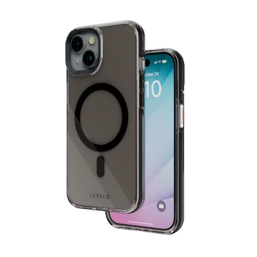Levelo Allure PC Hard Case For iPhone 15 Plus - Smoke Clear