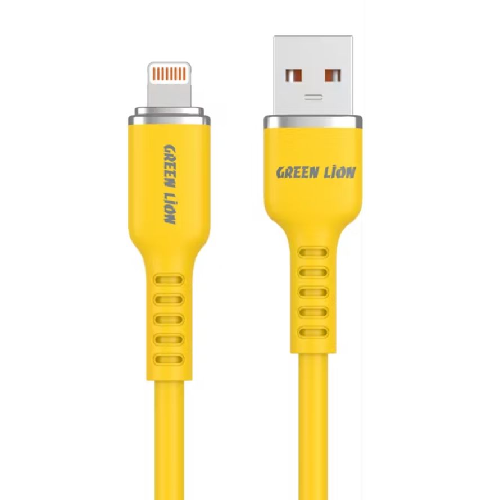 Green Lion USB-A TO Lightning Silicone Cable-Yellow