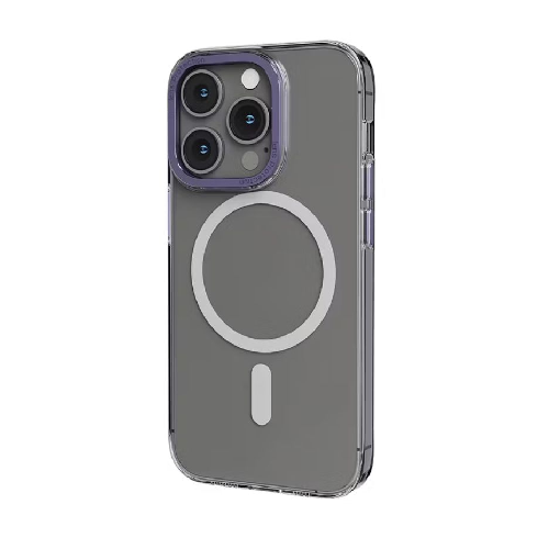 Levelo MagSafe Sensa Clear Back Case For iPhone 14 Pro – Clear/Purple