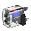Porodo Dual Output Transparent Charger 2.4A UK - Black