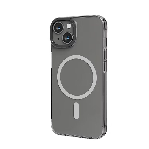 Levelo MagSafe Sensa Clear Back Case For iPhone 14 Series – Clear/Gray