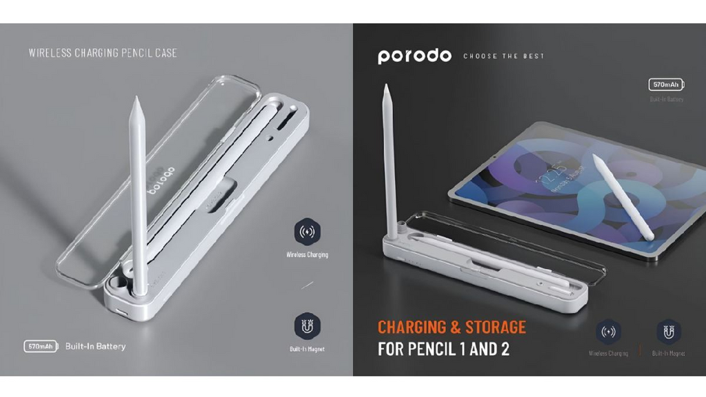 Porodo Wireless Charging Case for Apple Pencil - detail view