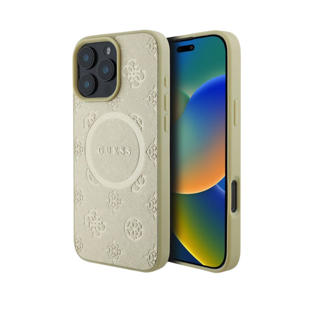 Guess MagSafe iPhone 16 Pro Case Saffiano PU Luxury Protection