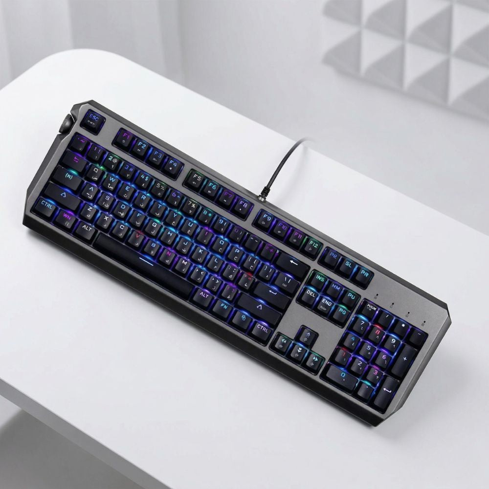 Porodo Gaming Wired Mechanical Keyboard with Gateron PRO Blue Switch PDX219-BSW