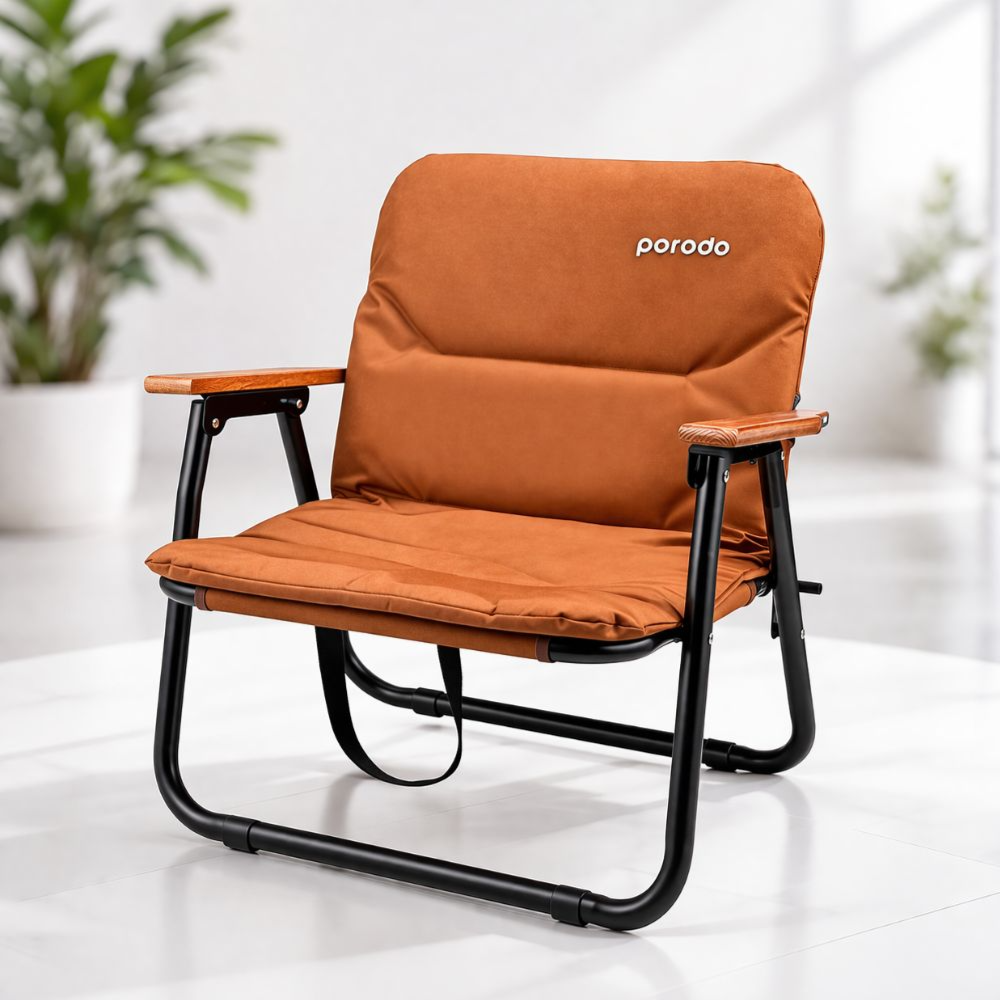 Porodo Foldable Camping Chair - Brown