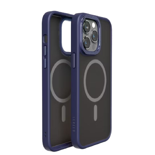 Levelo Magsafe Kayo iPhone 14 Pro Max Matte Back Case - Blue/Blue