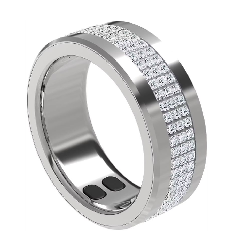 Porodo Smart Ring with Health Tracker Fitness Ring9(19.1mm) - Silver