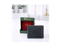 Black Buffalo Premium Leather Bi-fold Wallet - Blue