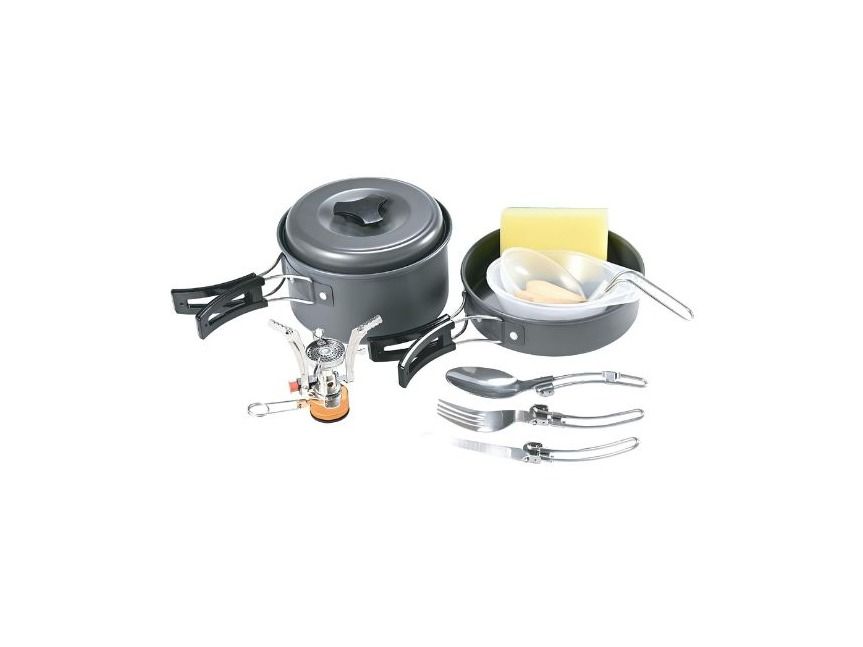 Camping Cookware Set – Camping Pot Set & Outdoor Cooking Set Green Lion 10 in 1