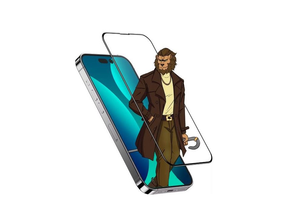 Green Lion 3D Curved Tempered Glass for iPhone 14 Pro Max - Clear