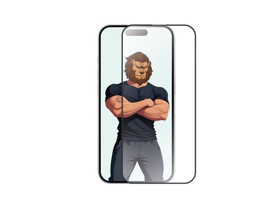 Green Lion 3D Silicone Plus High Definition Edge Glass For Iphone 16 Pro Max - Clear
