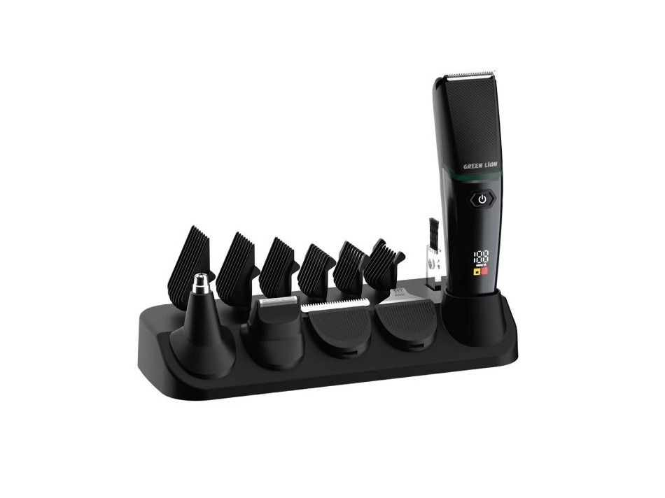 Beard Trimmer Kit – Hair Trimmer & Nose Trimmer Green Lion 5 in 1 Grooming Kit