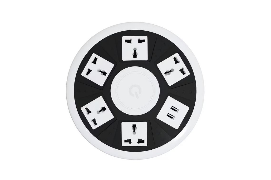 7 in 1 Power Socket – USB Extension Socket & Power Strip Green Lion