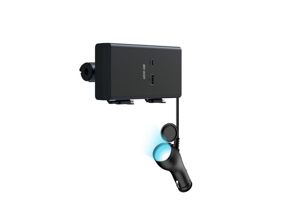 65W Fast Car Charger – Retractable USB-C PD Car Charger for Backseat Green Lion