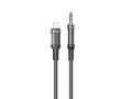Green Lion Lightning to AUX Braided Cable 1M - Black