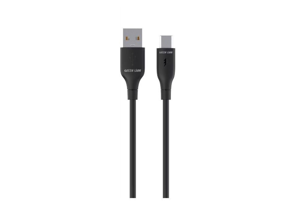 Green Lion USB-A TO USB-C PVC Cable 1M - Black