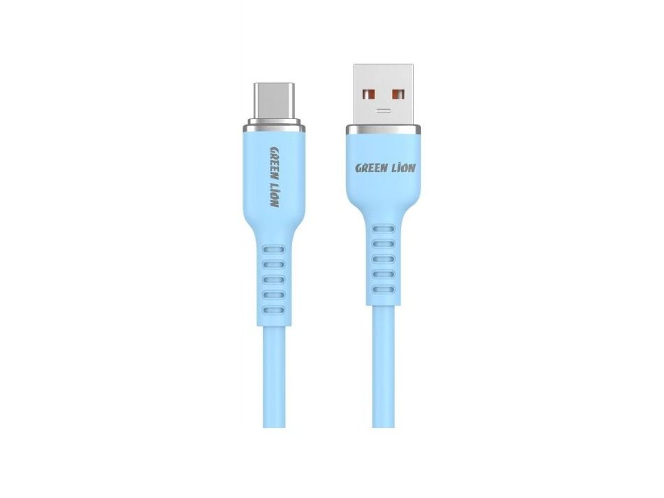 Green Lion USB-A TO USB-C Silicone Cable-Blue
