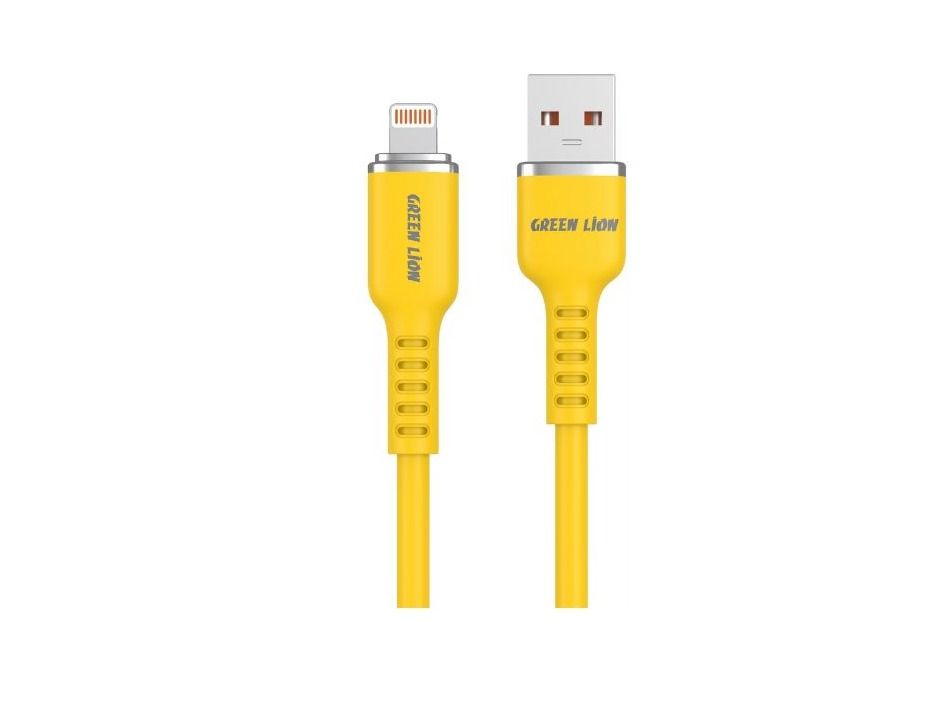 Green Lion USB-A TO USB-C Silicone Cable-Yellow