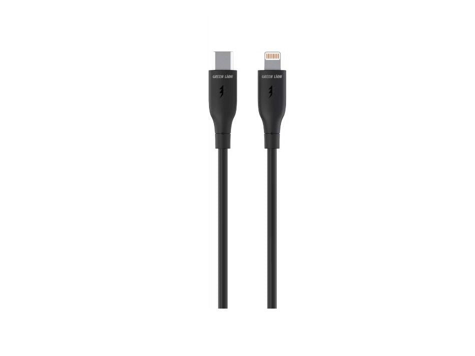 Green Lion USB-C TO Lightning PVC Cable 30 CM - Black