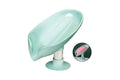 Leaf-shape Self Draining Soap Dish Holder - Green