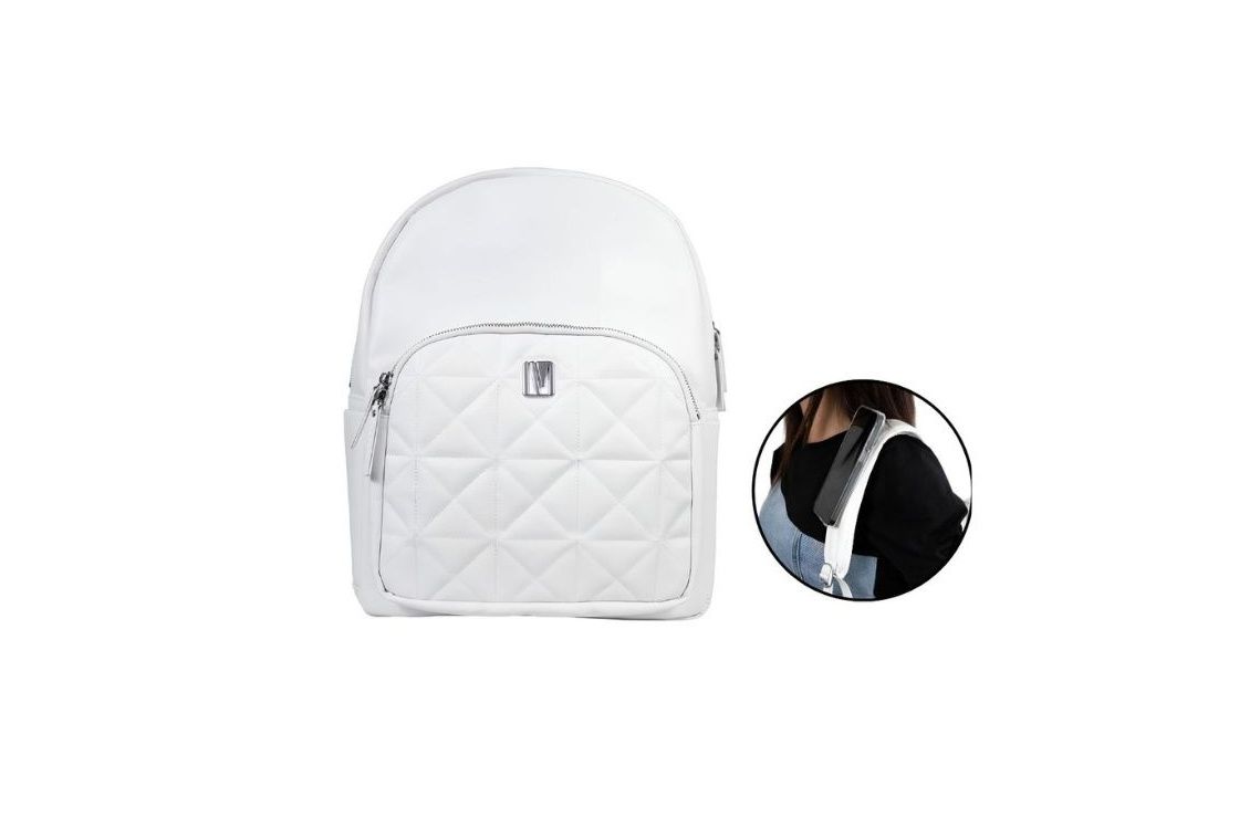 Levelo Albino Women Backpack – Stylish White Travel