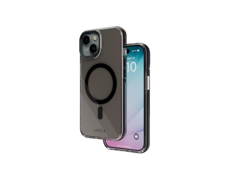 Levelo Allure PC Hard Case For iPhone 15 Plus - Smoke Clear