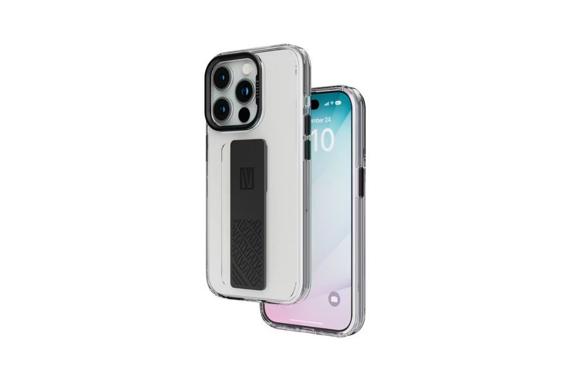 Levelo Graphia Imd Silicone Grip Case For iPhone 15 Pro - Black