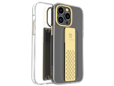 Levelo Graphia iPhone 14 Pro IMD Clear Case - Champagne Gold