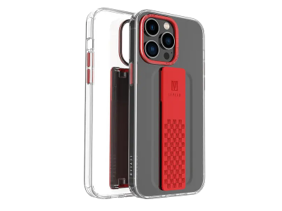 Levelo Graphia iPhone 14 Pro IMD Clear Case - Red