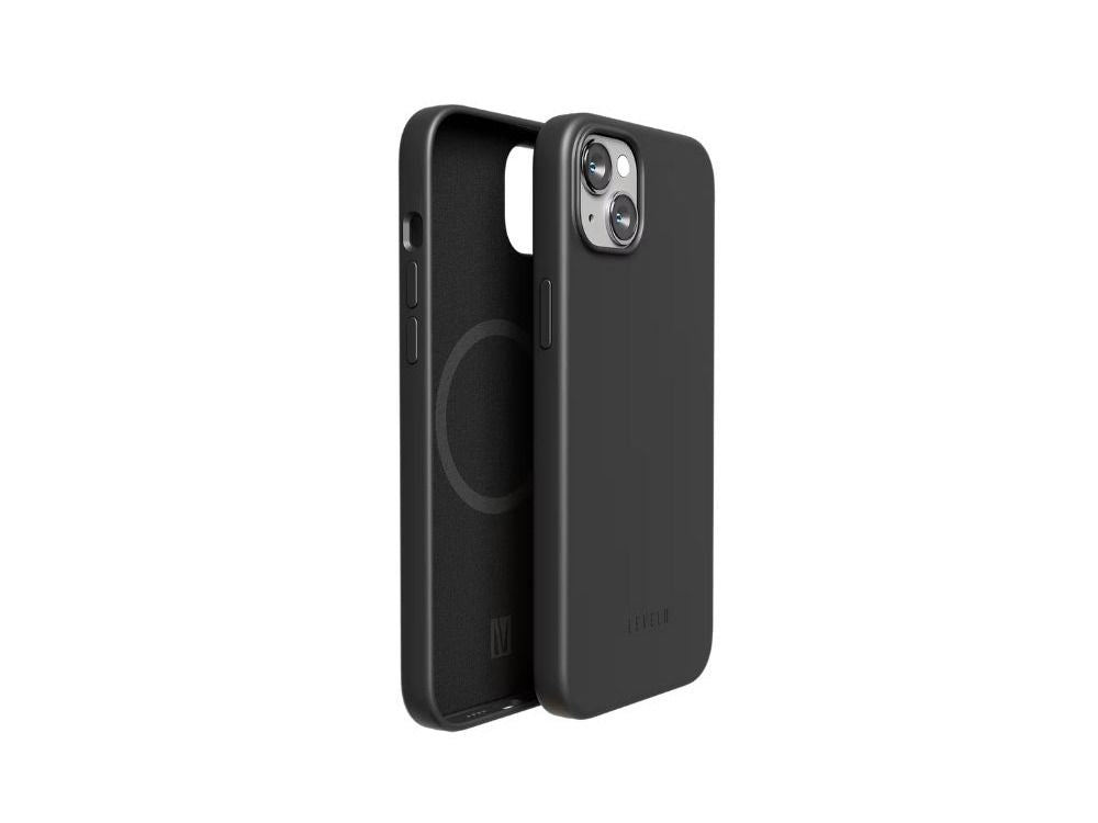 Levelo Iris Magsafe Liquid Silicone Case For iPhone 14 Plus - Black