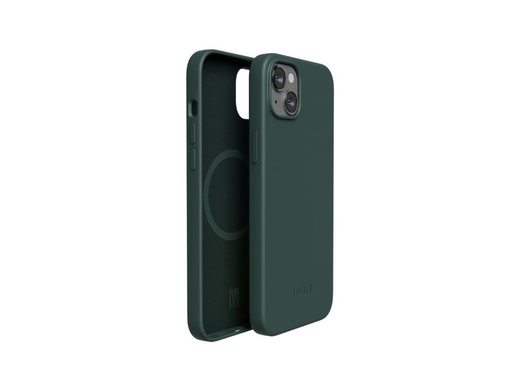 Levelo Iris Magsafe Liquid Silicone Case For iPhone 14 Plus - Dark Green