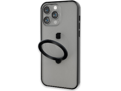 Levelo MagSafe Ringo Multi-Functional Kickstand Case For iPhone 14 Pro Max Black