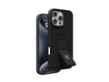 Levelo Morphix Cuero Gripstand Case For iPhone 16 Pro-Black