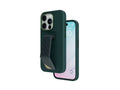 Levelo Morphix Silicone Case With Leather Grip For iPhone 15 Pro Max - Green
