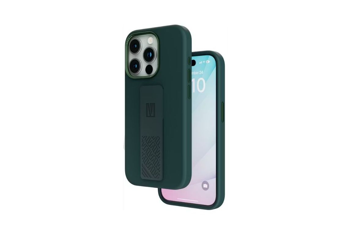 Levelo Morphix Silicone Case With Silicone Grip For iPhone 15 Pro Max-green