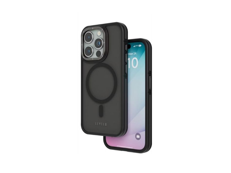 Levelo Rouge Case For iPhone 15 Pro-Black