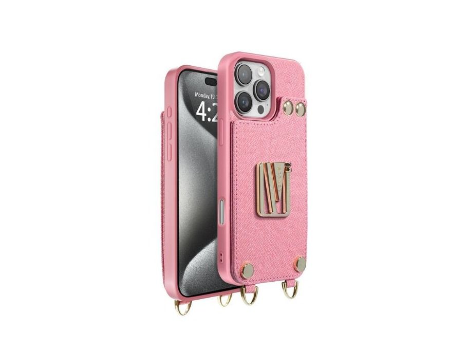 Levelo Serena Leather Case For iPhone 16 Pro - Pink