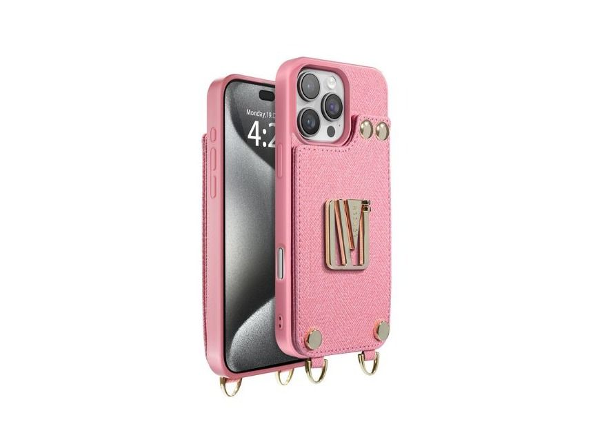 Levelo Serena Leather Case For iPhone 16 Pro Max - Pink